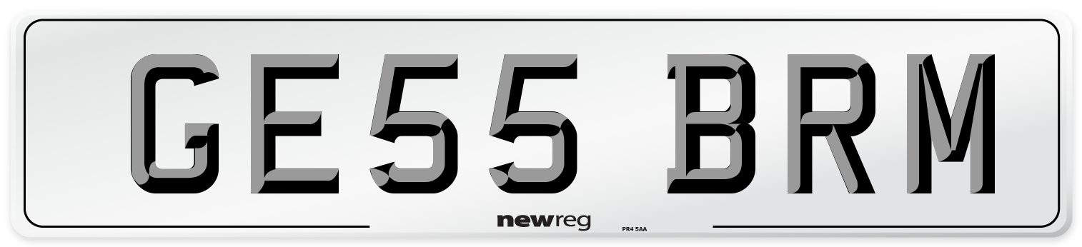 GE55 BRM Number Plate from New Reg